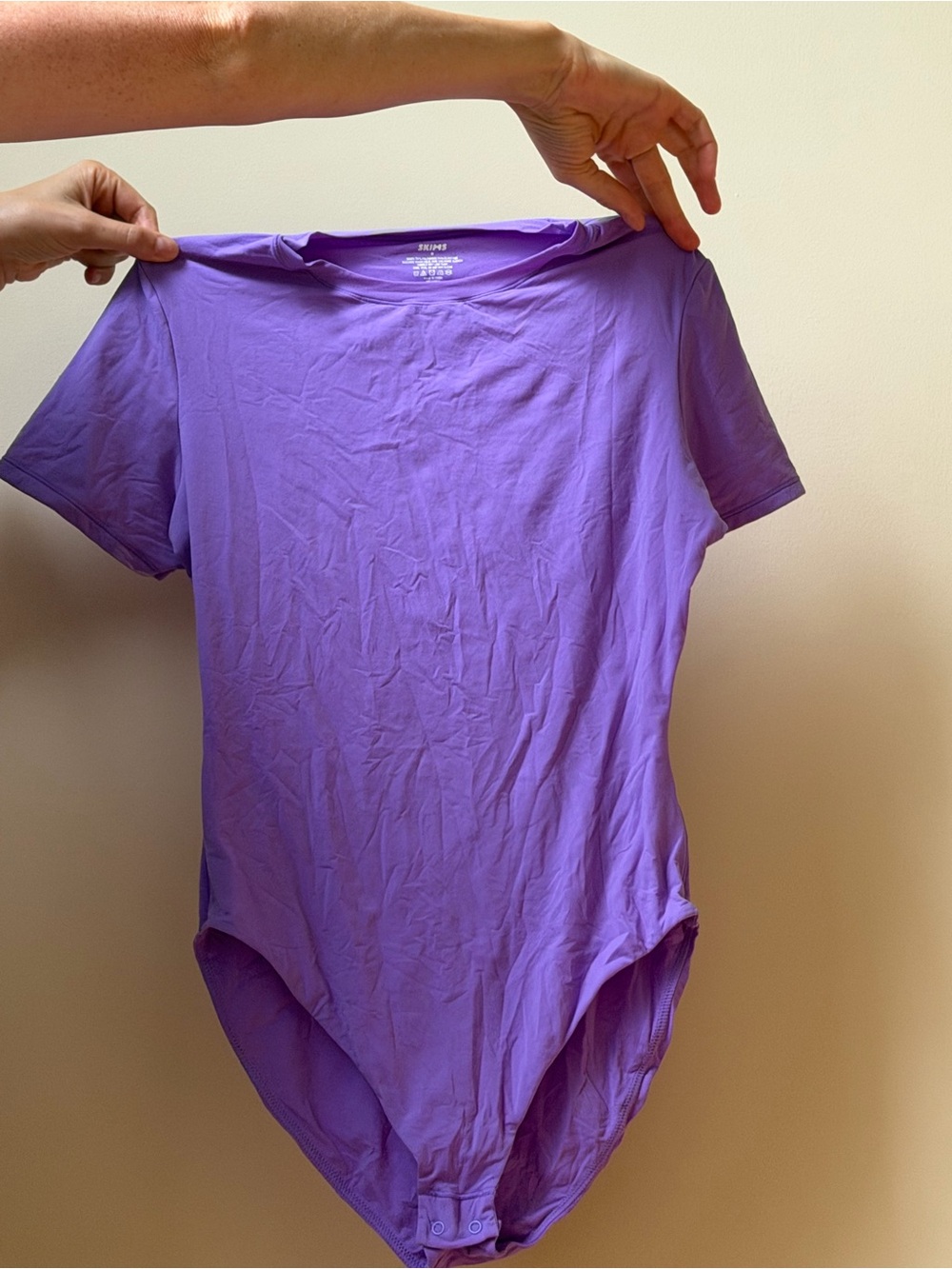 SKIMS Lavender Short Sleeve Bodysuit